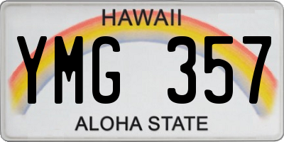 HI license plate YMG357