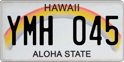 HI license plate YMH045