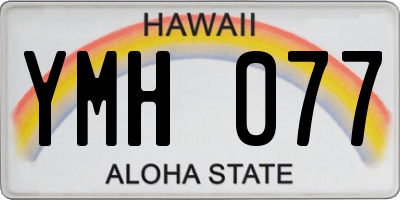 HI license plate YMH077