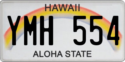 HI license plate YMH554