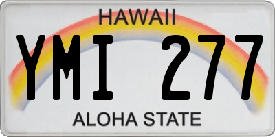 HI license plate YMI277