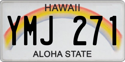 HI license plate YMJ271
