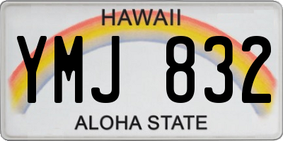 HI license plate YMJ832