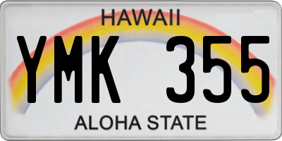 HI license plate YMK355