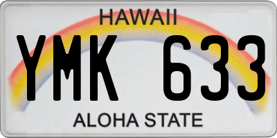 HI license plate YMK633