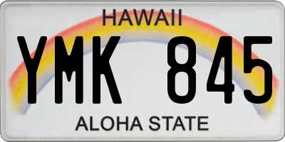 HI license plate YMK845