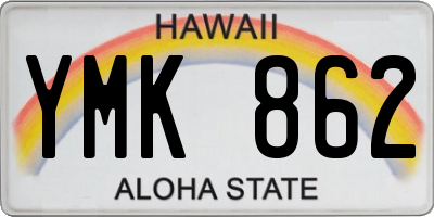 HI license plate YMK862