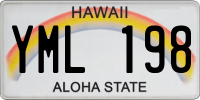 HI license plate YML198