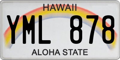 HI license plate YML878