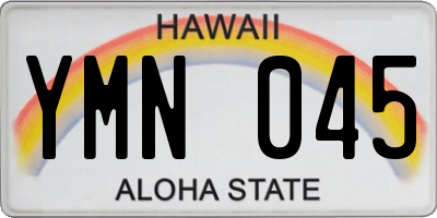 HI license plate YMN045