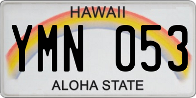 HI license plate YMN053