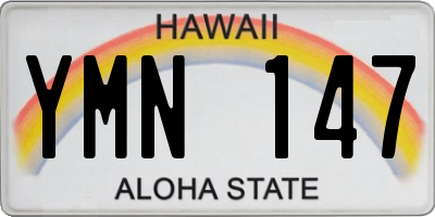 HI license plate YMN147