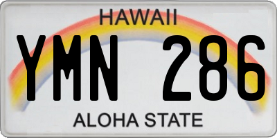 HI license plate YMN286