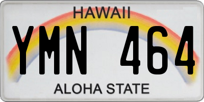 HI license plate YMN464