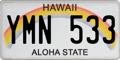 HI license plate YMN533