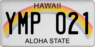 HI license plate YMP021
