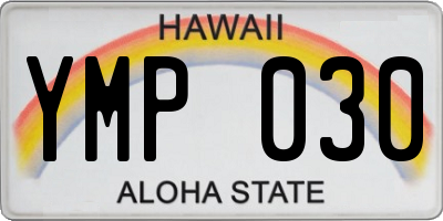HI license plate YMP030