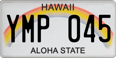 HI license plate YMP045