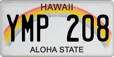 HI license plate YMP208