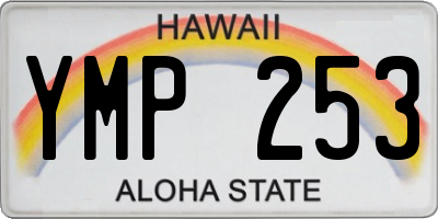 HI license plate YMP253