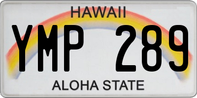 HI license plate YMP289
