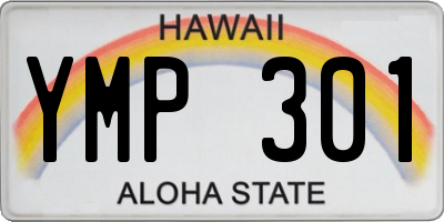 HI license plate YMP301