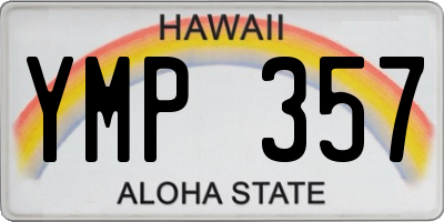 HI license plate YMP357