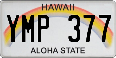 HI license plate YMP377