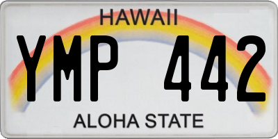 HI license plate YMP442