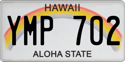 HI license plate YMP702