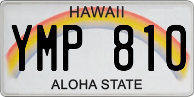 HI license plate YMP810