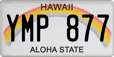 HI license plate YMP877
