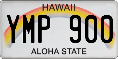 HI license plate YMP900