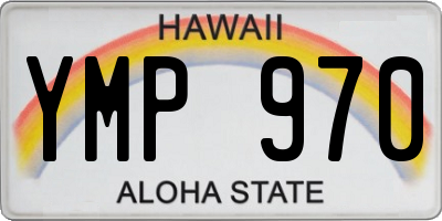 HI license plate YMP970