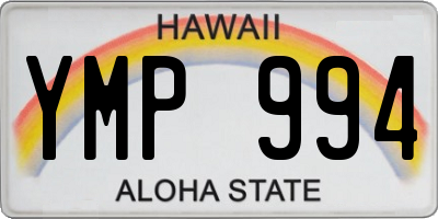 HI license plate YMP994