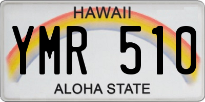 HI license plate YMR510