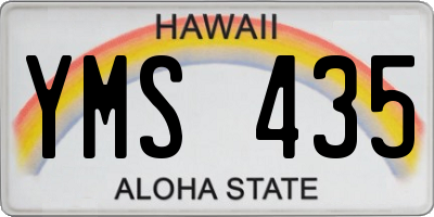 HI license plate YMS435
