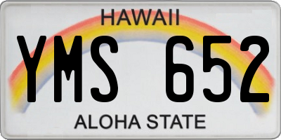 HI license plate YMS652