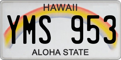 HI license plate YMS953