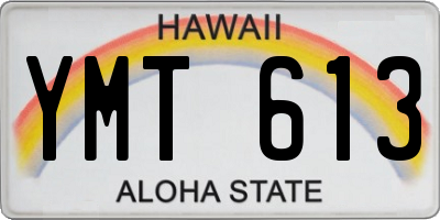 HI license plate YMT613