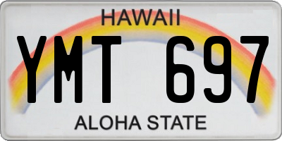 HI license plate YMT697