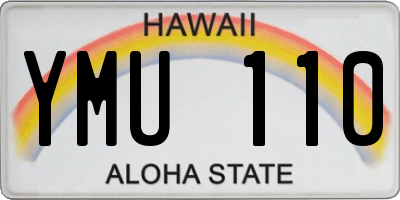 HI license plate YMU110