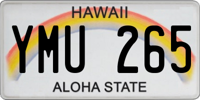 HI license plate YMU265