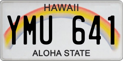 HI license plate YMU641