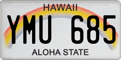HI license plate YMU685