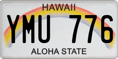 HI license plate YMU776