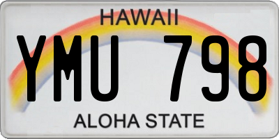 HI license plate YMU798