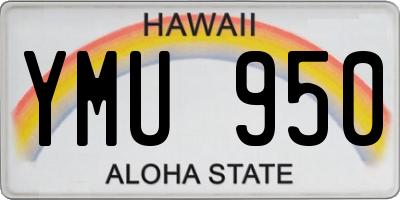 HI license plate YMU950