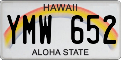 HI license plate YMW652