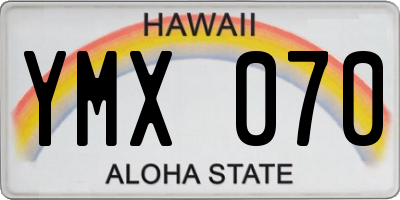 HI license plate YMX070